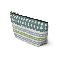 Ribbon Candy Accessory Pouch w T-bottom in Green